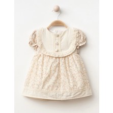Düğme Detaylı Kız Bebe Elbise