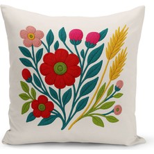 Çift Tarafı Dijital Baskılı Kırlent Kılıfı (Panç /punch Nakış Desen Görünümlü)