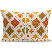 Çift Tarafı Dijital Baskılı Kırlent Kılıfı (Panç /punch Nakış Desen Görünümlü)