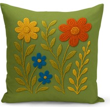 Çift Tarafı Dijital Baskılı Kırlent Kılıfı (Panç /punch Nakış Desen Görünümlü)