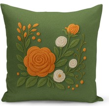 Çift Tarafı Dijital Baskılı Kırlent Kılıfı (Panç /punch Nakış Desen Görünümlü)