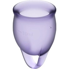 Rabixy Satisfyer Adet Kapları Lila 2'li Set - Feel Confident Menstrual Cup Lila