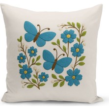 Çift Tarafı Dijital Baskılı Kırlent Kılıfı (Panç /punch Nakış Desen Görünümlü)