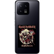 Dali Design Xiaomi Mi 13 Pro Uyumlu Şeffaf Kılıf Iron Maiden Tasarımlı