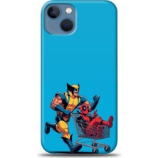 Deadpool ve Wolverine Desenli iPhone 13 Kılıfı
