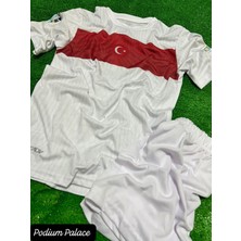 Türkiye Euro 2024 Isimsiz Beyaz Çocuk Forması 4'lü Set (White) ZYN2604