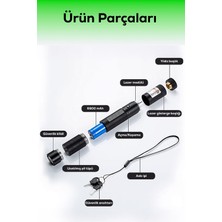 Turbo x Yeşil Şarjlı Lazer Pil Anahtar - Uzun Menzilli, Güçlü ve Çoklu Işık Efektli Er