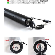 Turbo x Yeşil Şarjlı Lazer Pil Anahtar - Uzun Menzilli, Güçlü ve Çoklu Işık Efektli Er