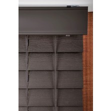 Antrasit Gri TRW Serisi (TRW230) Ahşap Jaluzi Perde Gri Renk 50 mm