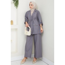 Harpe Ceket Pantolon Ikili Takım 1567 - Gri