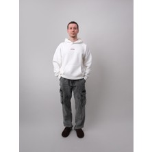 Journey, Ekru Oversize Kapüşonlu Sweatshirt