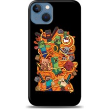 Minecarft Desenli iPhone 14 Plus Kılıfı