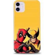 Deadpool ve Wolverine Desenli iPhone 12 Kılıfı