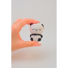 Amigurumi Anahtarlık El Yapımı Panda Anahtarlık Panda Figürlü Anahtarlık Doğal Anahtarlık