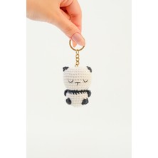 Amigurumi Anahtarlık El Yapımı Panda Anahtarlık Panda Figürlü Anahtarlık Doğal Anahtarlık