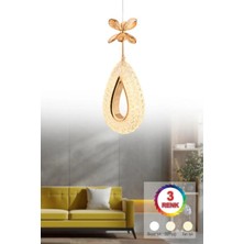 Istanbul Avize Hera Tekli Gold 3 Renk Ledli Modern LED Avize