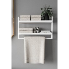 Havluluk 2 Katlı Kitaplık Aksesuar Rafı Ev Banyo Mutfak Düzenleyici Duvara Kolay Monte Çok Amaçlı Raf