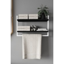 Havluluk 2 Katlı Kitaplık Aksesuar Rafı Ev Banyo Mutfak Düzenleyici Duvara Kolay Monte Çok Amaçlı Raf