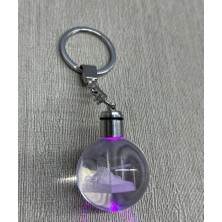 Larimar Ledli Sultanahmet Tasarımı Kristal Anahtarlık