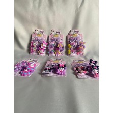 Kuromi Lastikli ve Çıt Çıtlı 5'li Çocuk Toka Seti Hediyelik Bayram Karne (1 Paket )