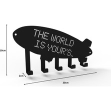 Decorelax The World Is Your's Metal Anahtarlık Siyah