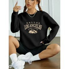 Edolika Kadın Uzun Kollu Bisiklet Yaka Viskon Iki Iplik Bluz