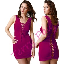 Hafif Giyim TP101192 Arkası Açık  Mini Elbise