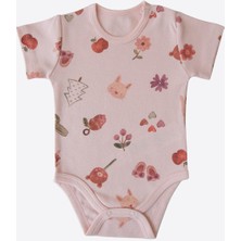 Organik Bunny 3'lü Kısa Kol Body Pembe