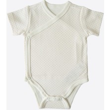 Organik New Dreams 3'lü Kısa Kol Kruvaze Body Pembe