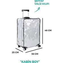 Şeffaf Valiz & Bavul Kılıfı ( 3'lü Set Büyük-Orta-Kabin Boy )