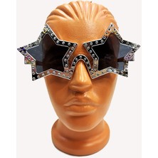 Gümüş Yıldız Metalize Parti Gözlüğü