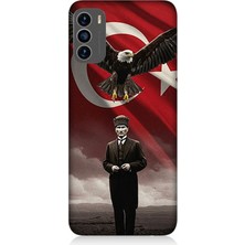 Reeder S19 Max Pro S Uyumlu Kartal Bayrak ve Mustafa Kemal Atatürk  Desenli Silikon Kılıf