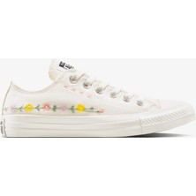 Converse Chuck Taylor Embroidered Flowers Unisex Krem Sneaker