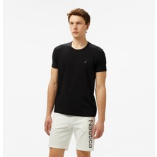 Nautara Erkek Siyah Regular Fit T-Shirt