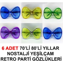 Larimar Yeşilçam Retro Parti Gözlükleri 6 Adet