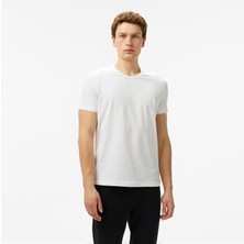 Nautara Erkek Beyaz Regular Fit T-Shirt