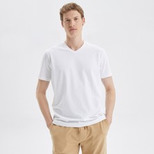 Nautica Erkek Beyaz Standart Fit T-Shirt