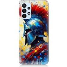 Samsung Galaxy A23 Uyumlu Kızıl Miğferli Savaşçı  Desenli Silikon Kılıf