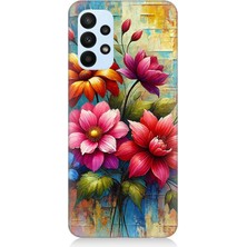 Samsung Galaxy A73 Uyumlu Renkli Bahar Çiçek Patlaması  Desenli Silikon Kılıf