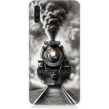 Samsung Galaxy A50 Uyumlu Buharlı Trenin Güç Yolu  Desenli Silikon Kılıf