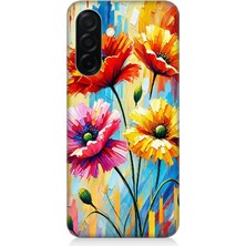 Samsung Galaxy A26 Uyumlu Bahar Esintisinde Renkli Papatyalar  Desenli Silikon Kılıf