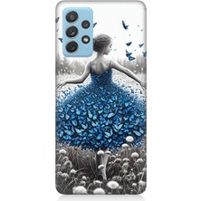 Samsung Galaxy A52 Uyumlu Kelebekli Elbise Rüyası  Desenli Silikon Kılıf