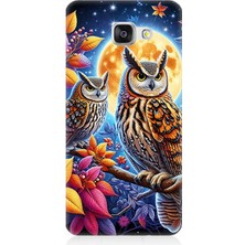 Samsung Galaxy A5 2016 Uyumlu Dallarda Bilge Baykuşlar  Desenli Silikon Kılıf