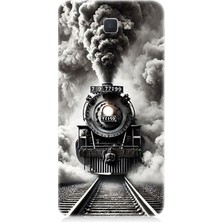 Samsung Galaxy J7 Prime Uyumlu Buharlı Trenin Güç Yolu  Desenli Silikon Kılıf