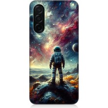Samsung Galaxy A56 Uyumlu Galakside Yalnız Astronot  Desenli Silikon Kılıf