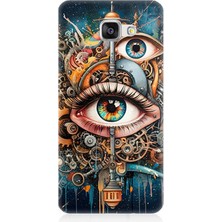 Samsung Galaxy A5 2016 Uyumlu Soyut Gözlü Mekanik Kompozisyon  Desenli Silikon Kılıf