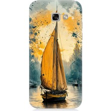 Samsung Galaxy A5 2017 Uyumlu Rüzgârla Dans Eden Yelkenli  Desenli Silikon Kılıf