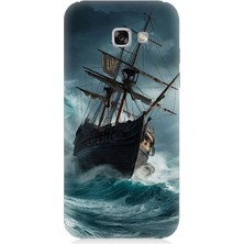 Samsung Galaxy A3 2017 Uyumlu Fırtınada Eski Gemi  Desenli Silikon Kılıf