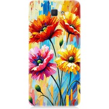 Samsung Galaxy J5 Prime Uyumlu Bahar Esintisinde Renkli Papatyalar  Desenli Silikon Kılıf