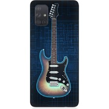 Samsung Galaxy A71 Uyumlu Devre Temasında Elektrikli Gitar  Desenli Silikon Kılıf